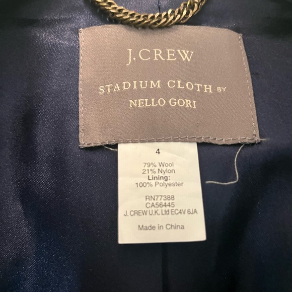 NWOT Jcrew Cocoon Coat in stadium cloth size 4 - Picture 5 of 5